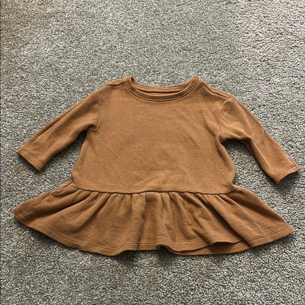 Brown Baby Peplum Top